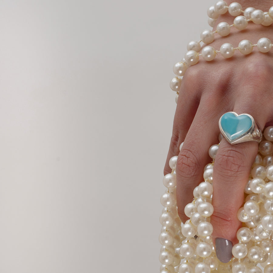 LOVE IS THE ANSWER Ring Larimar